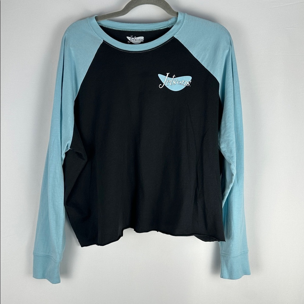 Torrid The Jetsons Black & Blue Cropped Long Sleeve Top